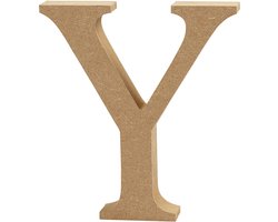 Letter Y h: 8 cm dikte 1 5 cm MDF 1stuk