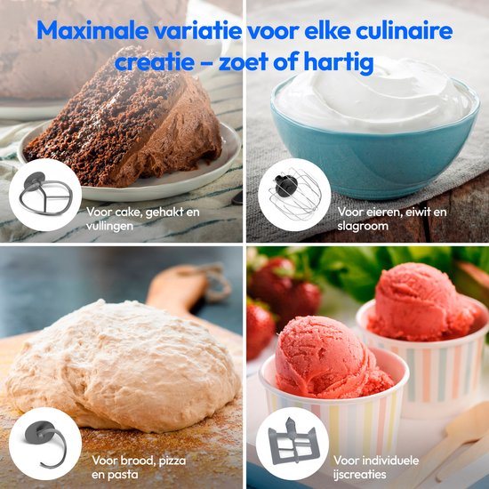 MEDION Keukenmachine met vleesmolen, blender 4-in-1, Zwart van Medion — afbeelding 3