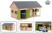 Kids Globe Horse Stable Marron avec 2 boxes et rangement 1:32 610249