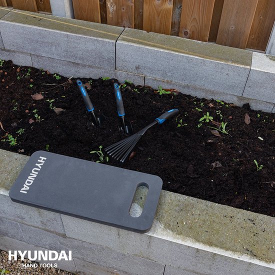 Hyundai 4-delig Tuingereedschapset - Hark - Plantenschep - Tuinschep - kniekussen van HYUNDAI — afbeelding 5
