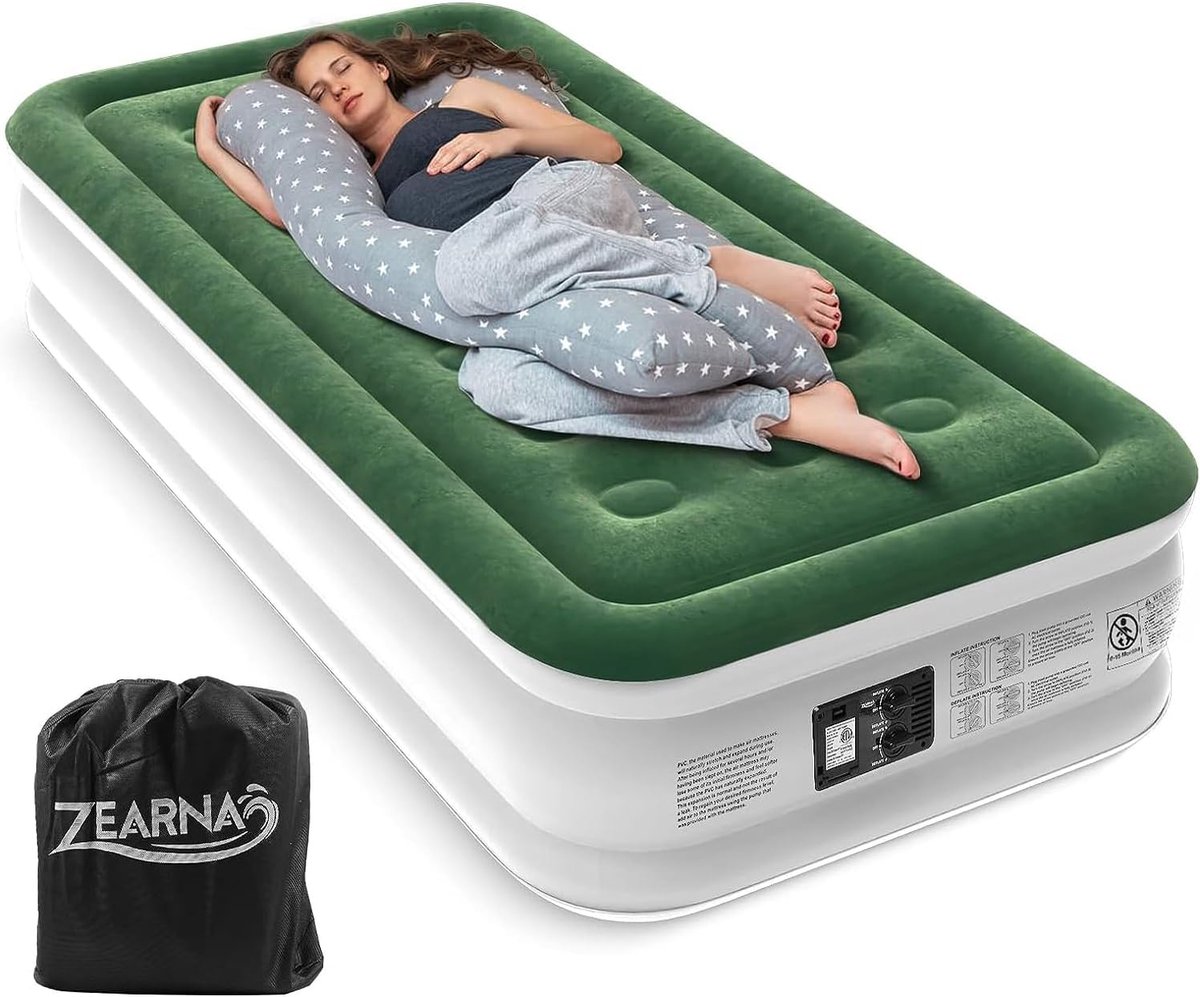 Zelfopblazend Luchtbed voor 1 Persoon - Opblaasbaar Matras met Elektrische Pomp en Hoge Stabiliteit voor Camping en Thuis