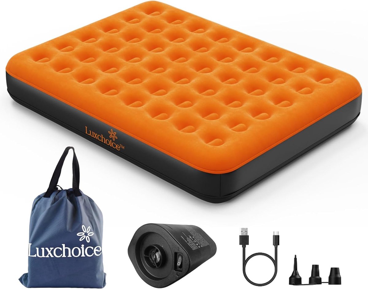Zelfopblazend Luchtmatras met Draagbare Pomp voor 2 Personen - Comfortabel en Compact