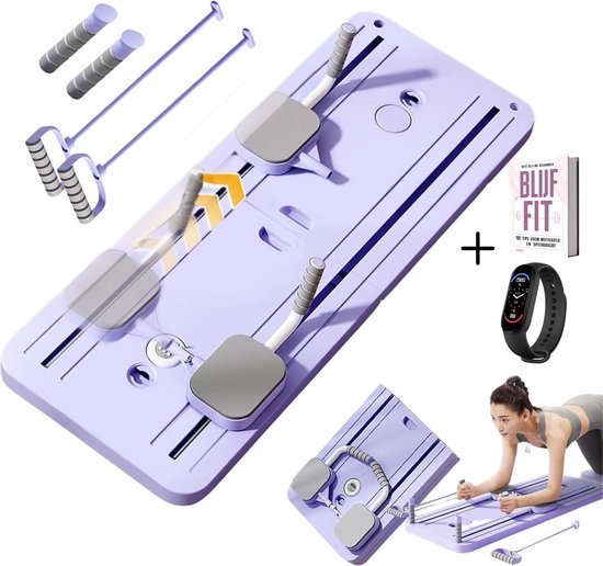 Foto: Ibbo elastische buikspiertrainers ab trainer ab roller ab wheel buikspierwiel buikspieren total abs paars