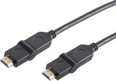 HDMI kabel - 180° draaibare connectoren (boven/beneden) - versie 1.4 (4K 30Hz) - 3 meter