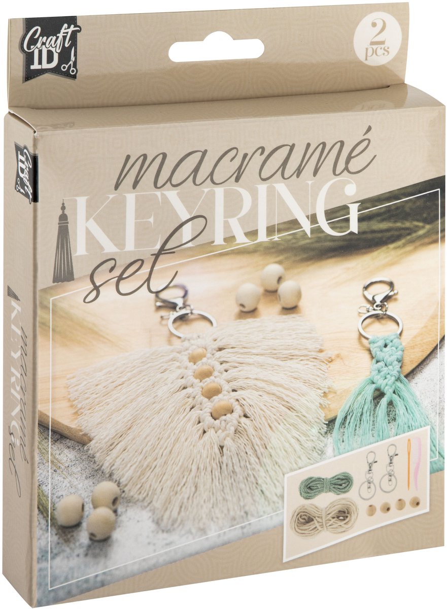Macramé Sleutelhangers en Tashangers Set 4pcs - DIY Pakket - Macramé voor beginners en gevorderden — afbeelding 5