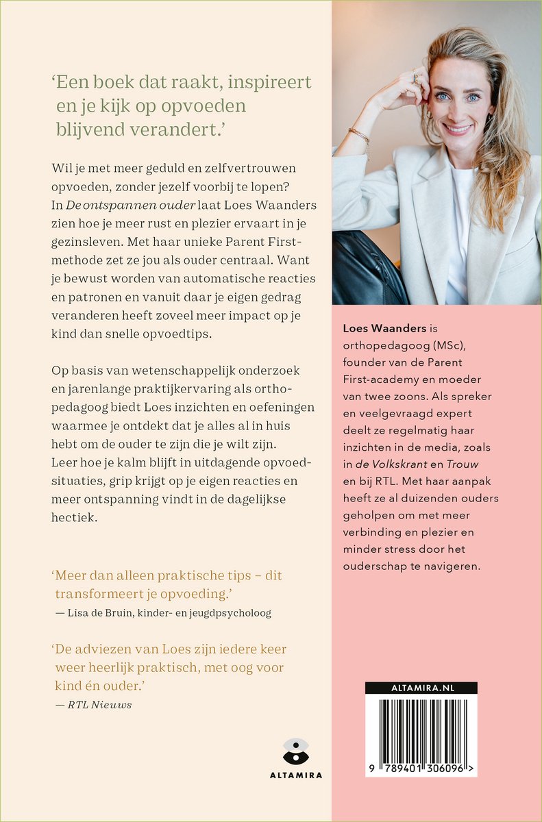 De ontspannen ouder - back cover