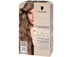 Schwarzkopf - CREME SUPREME 7-16 - Haarkleuring - Cool Donker Asblond - Permanente Haarverf - Beschermt en Versterkt - Grijsdekking - 245g