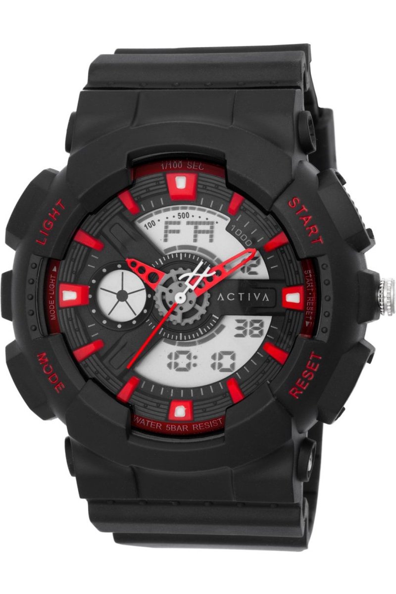 Activa Digital ACW498-001 Heren Quartz Horloge - 50 mm