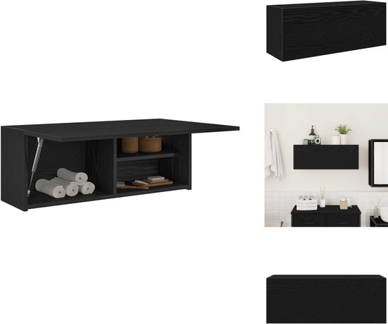 vidaXL Badkamerwandkast 80x25x40 cm bewerkt hout artisanaal eikenkleur, badkamer wandkast, badkamerkast in de muur, wandgemonteerde badkamerkast