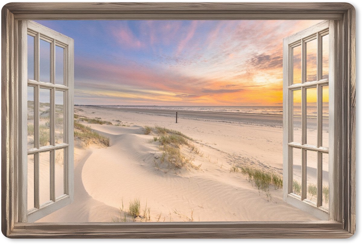 Muismat 27x18 cm - Mousepad Doorkijk - Strand - Duinen - Natuur - Landschap - Muismatten