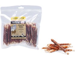 Beeztees Kauwstaafjes met Eend - 100 stuks - 12,5 cm - Hondensnacks - Kauwstaaf Hond -