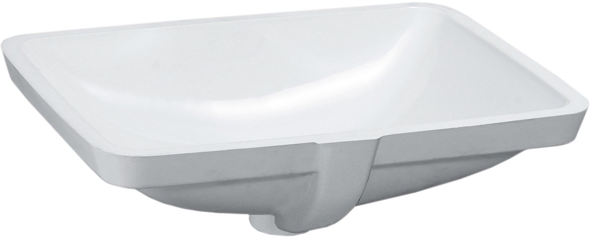 Laufen Pro A - Inbouwwastafel, 49x36 cm, zonder kraangat, met LCC, wit H8119614001091