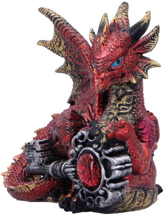 Nemesis Now Keeper of The Key Dragon beeldje, handgeschilderde fantasie Nemesis Now Keeper of The Key Dragon beeldje, handgeschilderde fantasie