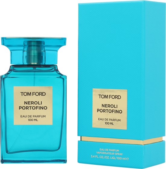 Tom Ford Neroli Portofino eau de parfum 100 ml in een turquoise doos.