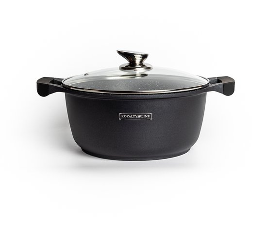 Royalty Line® Braadpan Inductie - Inductie - Ø - Liter Kookpan Met - Antiaanbaklaag - Zwart