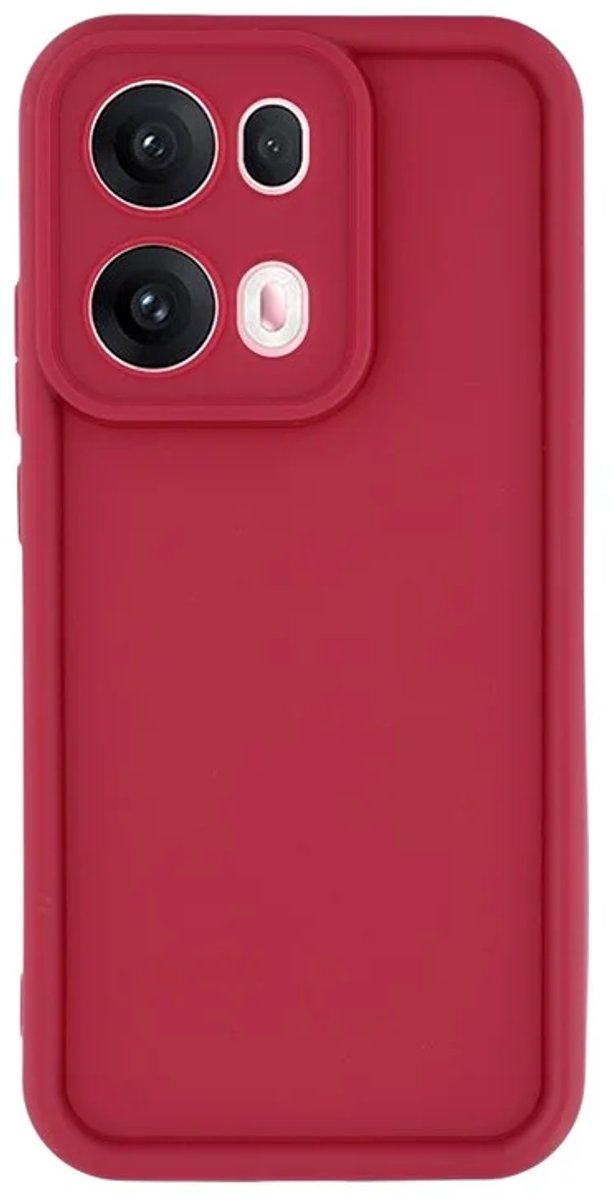 Hoesje voor Oppo Reno13 Pro - Phonesta Grooved Silicone Back Cover - Rood