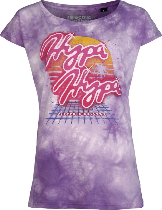 T-shirt Electric Callboy Hypa Hypa violet-blanc L en Katoen pour femme - Produits dérivés de groupes, groupes
