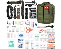 Omslag van BOTC Noodpakket - 216in1 set - Overlevingspakket - Survivalsets - Emergency Survival Kit Outdoor - Overlevingspakket Rampenrugzak - Groen