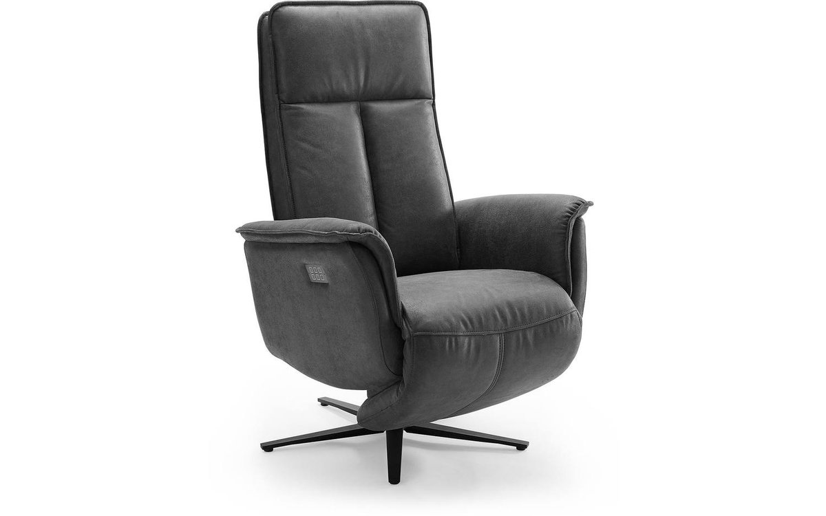 Goossens Fauteuil Odyssey - Met Armleuning - Leer - Bruin