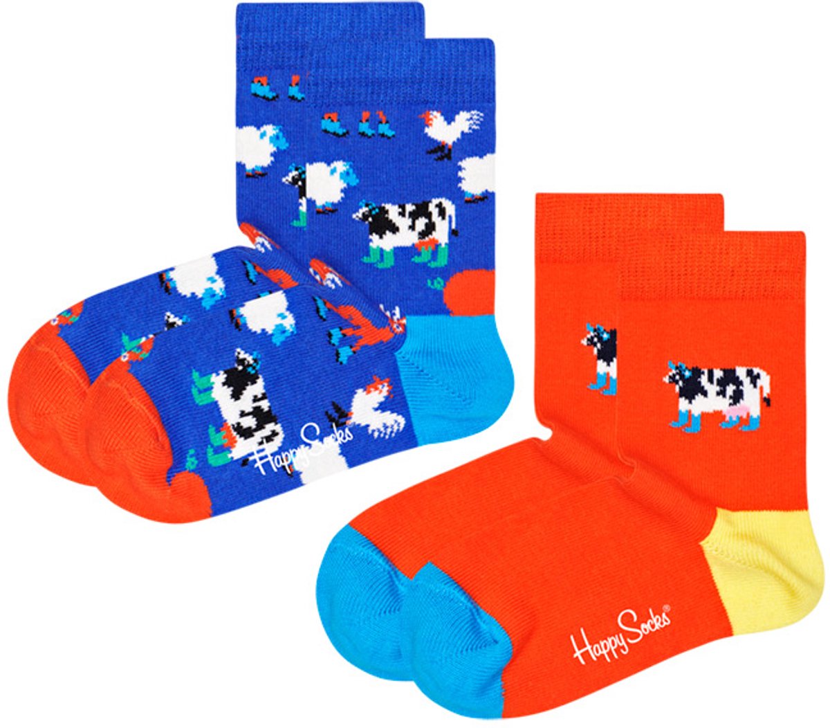 Happy Socks kids 2P farmlife multi