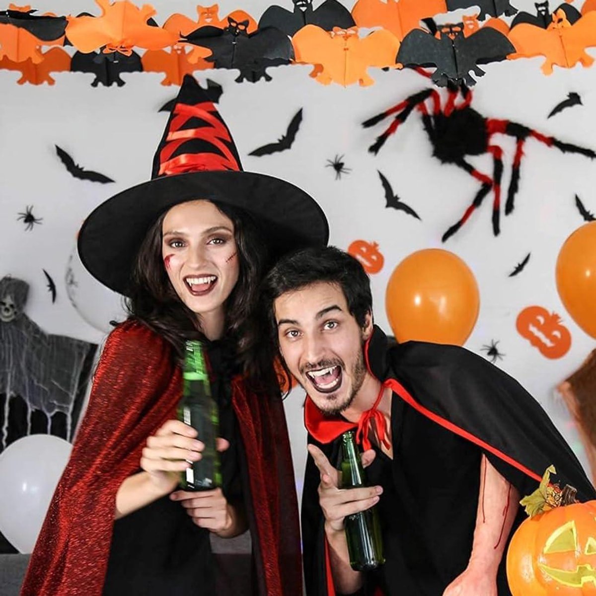 Lot De 4 Paires De Dents De Vampire - 4 Tailles, Avec Gel Dentifrice, Pour Halloween Et Cosplay