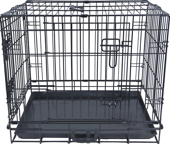 Benche Draadkooi 2-deur Zwart - 60 x 43 x 52 cm