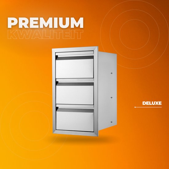 Ladekast Buitenkeuken Luxe - Barbecue - RVS - Voedingskwaliteit - 19,4 kg Opslaglade van Vonroc — afbeelding 3