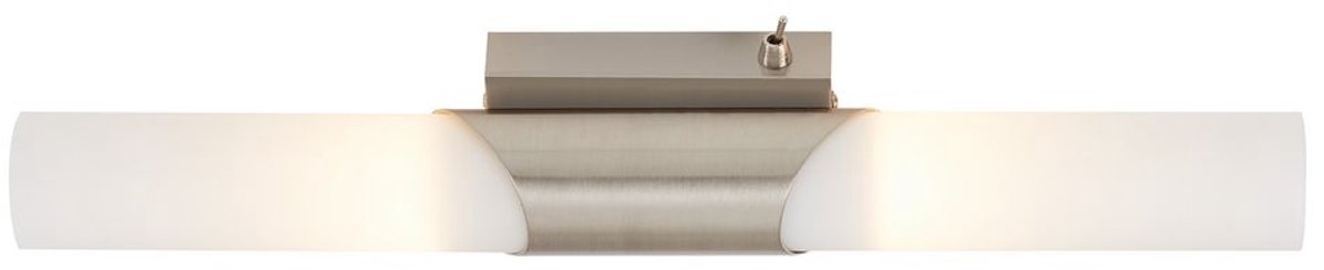 B.K.Licht Briloner kabili - led spiegellamp - spiegelverlichting badkamer - 2x e14 fitting - nickel - 43.5 cm afbeelding
