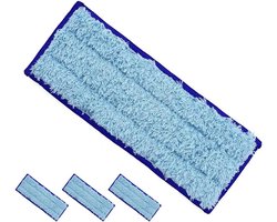 Wasbare en herbruikbare vervangende natte dweilpad compatibel met iRobot Braava Jet 240, 241, 244, 245, 250 robot, blauw, 3-pack.