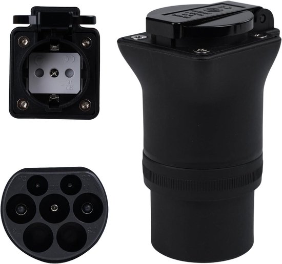 MotorMinds V2L Adapter Für MG Elektroautos - Type 2 Zu Schuko 3,5KW 16A