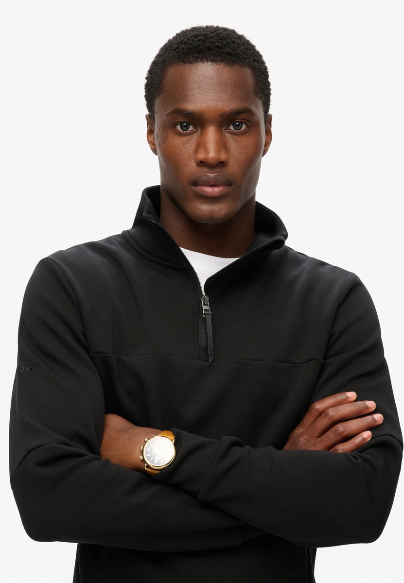 Superdry Tech sweatshirt met halve rits en losse pasvorm Heren Truien Zwart