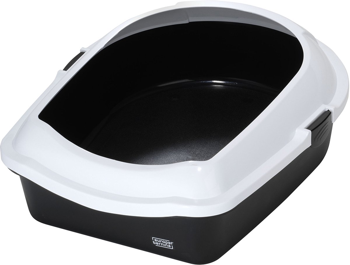 Ebi Space Open Kattenbak - Antraciet/Wit - 43 x 56 x 14 cm