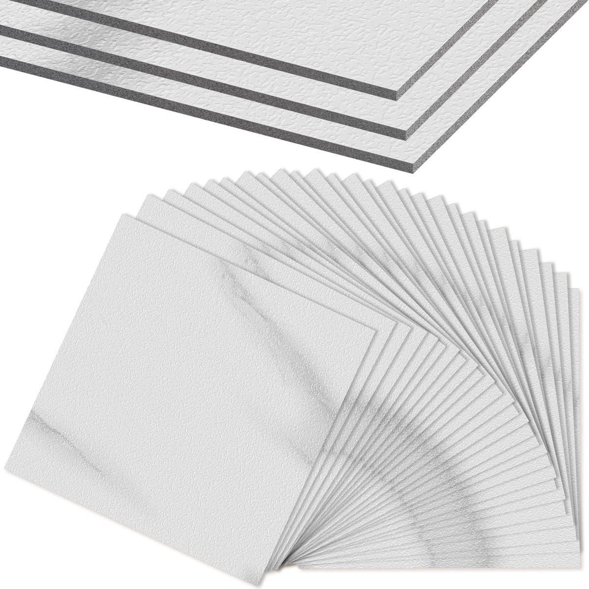 NAIZY PVC vloerbedekking 30x30 cm 54 stuks vinyl vloer zelfklevende tegels vloer waterdicht anti-slip vloertegels voor woonkamer keuken badkamer (S11, 5㎡)