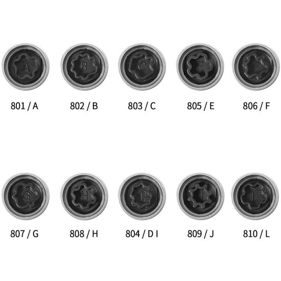 WYYFXY® Zilveren Velgslot Adapter 525 Velgslot Adapter Sleutel Wielbeveiligingsmoer Wielboutvergrendelingssleutel Velgslotmoer voor VW Velgen (525