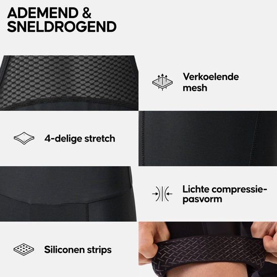 DANISH ENDURANCE Wielershort Heren - 3D Pro Padding - Sneldrogend - Voor Lange Afstand Fietsen - Zwart - Maat M — afbeelding 3