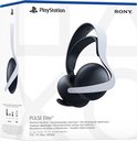 Verpakking van de Pulse Elite draadloze headset met afbeeldingen van de headset en accessoires.