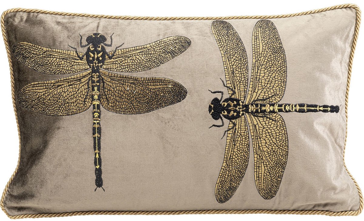 Kussen libelle bruin 50x30cm Kare Design