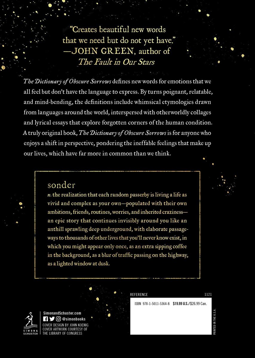The Dictionary of Obscure Sorrows - back cover