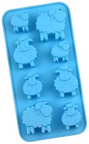 DW4Trading Siliconen Mal Schaapjes 8 stuks - Kaarsen - Gips & Epoxy Gieten - Zeep - Cake Chocolade Fondant