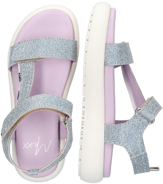 Sandales pour femmes plates MEXX Kids XX825400-527 Filles - Blauw/Violet - Cuir - Fermetures velcro