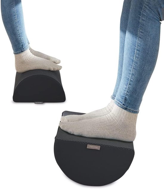 Leitz Voetensteun, Verstelbare Ondersteuning voor Benen en Knieën, Voor Thuiskantoren, Verlicht Schouder- en Rugpijn, Stoffen hoes met Schuimrubber aan de Binnenkant, Ergo Cosy, Sereen Blauw, 53710061