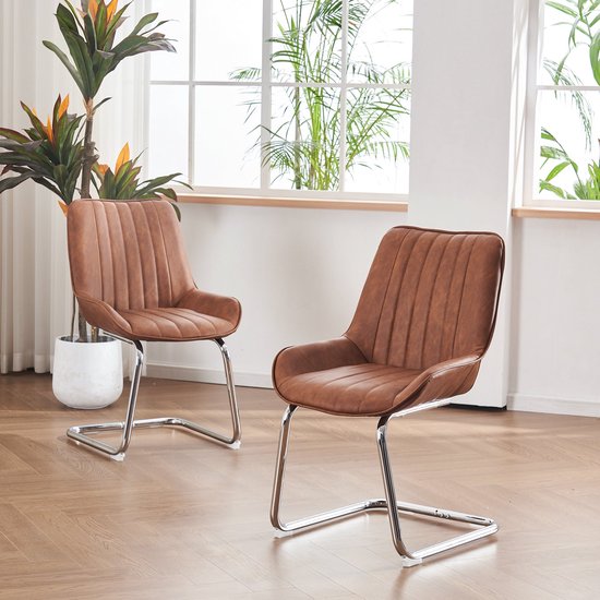 HUOLE-Lot de 4 chaises Transparent design Moderne Intérieur pour salle