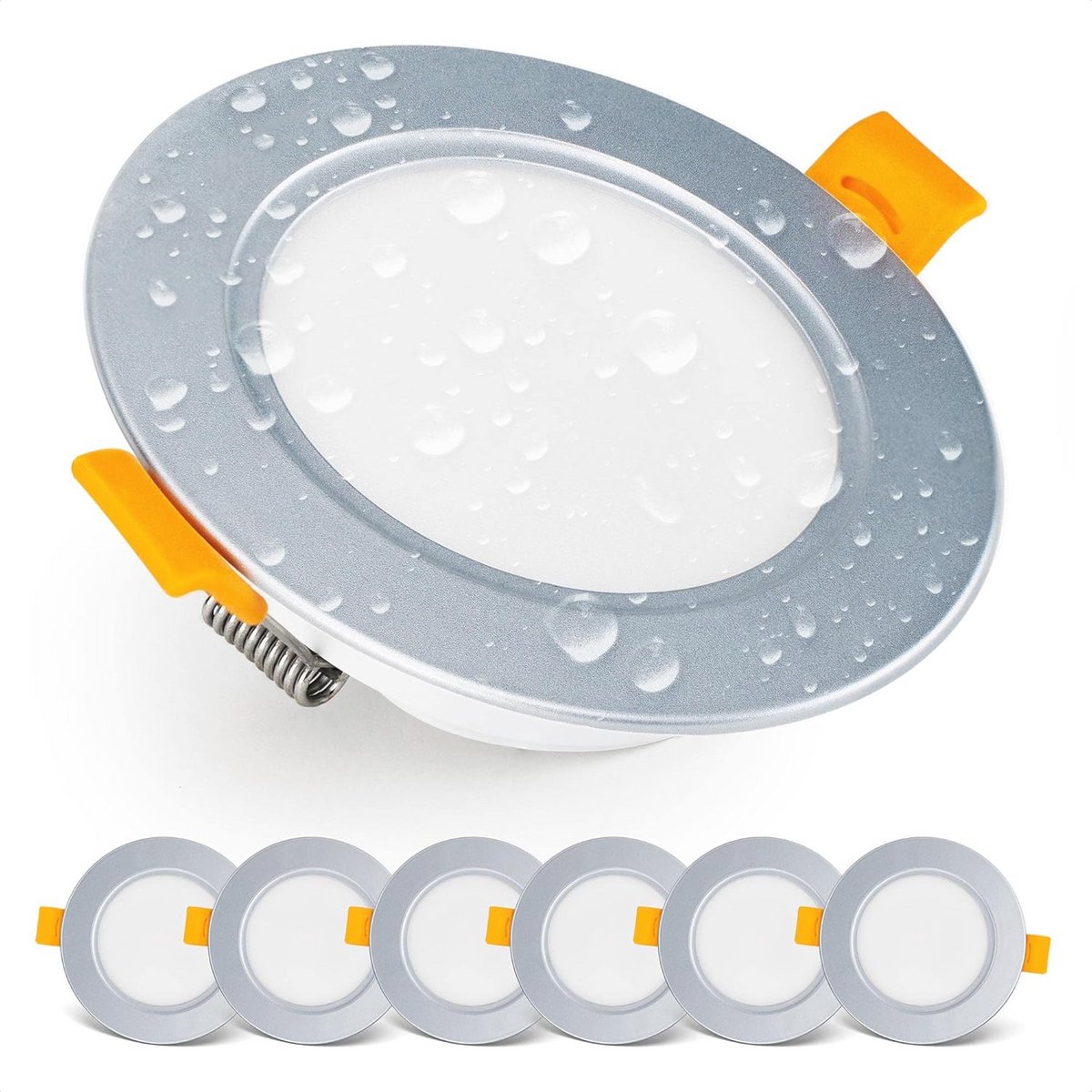 Inbouwspots LED 5W 500 Lumen Warm Wit - Set van 6 Waterdichte LED Spotjes voor Binnen en Buiten