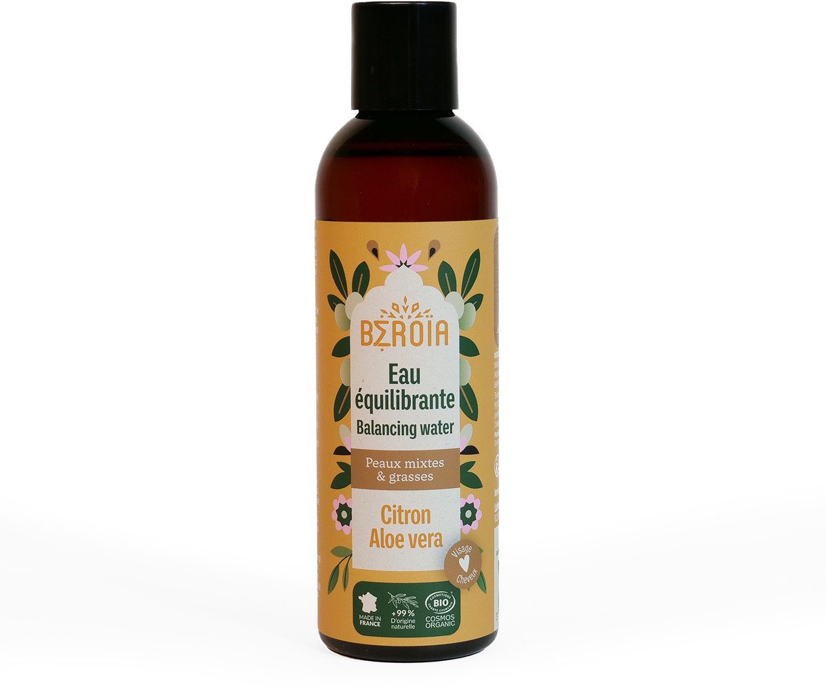 Cosmos gezicht tonic van Citroen en Aloe Vera - anti-oxidant - doffe huid - onzuivere huid - Frans product 200ml