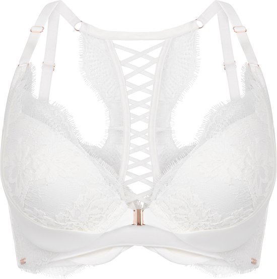 Hunkemöller Dames Lingerie Voorgevormde push-up beugel bh Tiah - Wit - maat C80