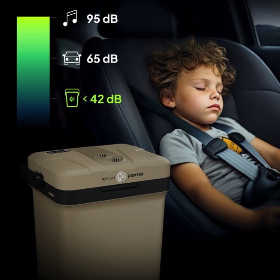 PEME Essential - Elektrische Koelbox - Thermo-elektrisch - 22.9L - 12V Autolader - 220/230V Stopcontact - Koelt en verwarmd Frigobox - Sand Storm van PEME — afbeelding 5