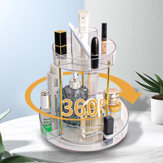 Lade-organisatiesysteem, 7-delige lade-organizer met 4 maten lade-inzet, transparante make-up-organizer Lade voor keuken Badkamer Cosmetische kaptafel ( transparant