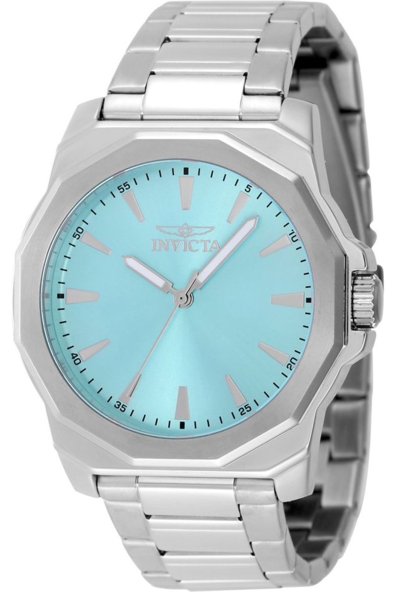 Invicta Speedway 48912 Heren Horloge - Waterdicht - Analoog - Quartz Uurwerk - Roestvrij Staal met blauwe Wijzerplaat - 42mm