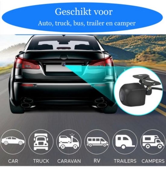 AHD Achteruitrijcamera Waterdicht 170 Wide Angle Night Vision met kentekenplaat houder
