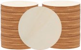 Belle Vous Rondes Rondes en Bois (Lot de 50) - 7,6 cm par 3 mm d'épaisseur - Tranches de Bois Vierges Standard Découpées pour Hobby, Sous-verres, Décoration d'intérieur et Ornements